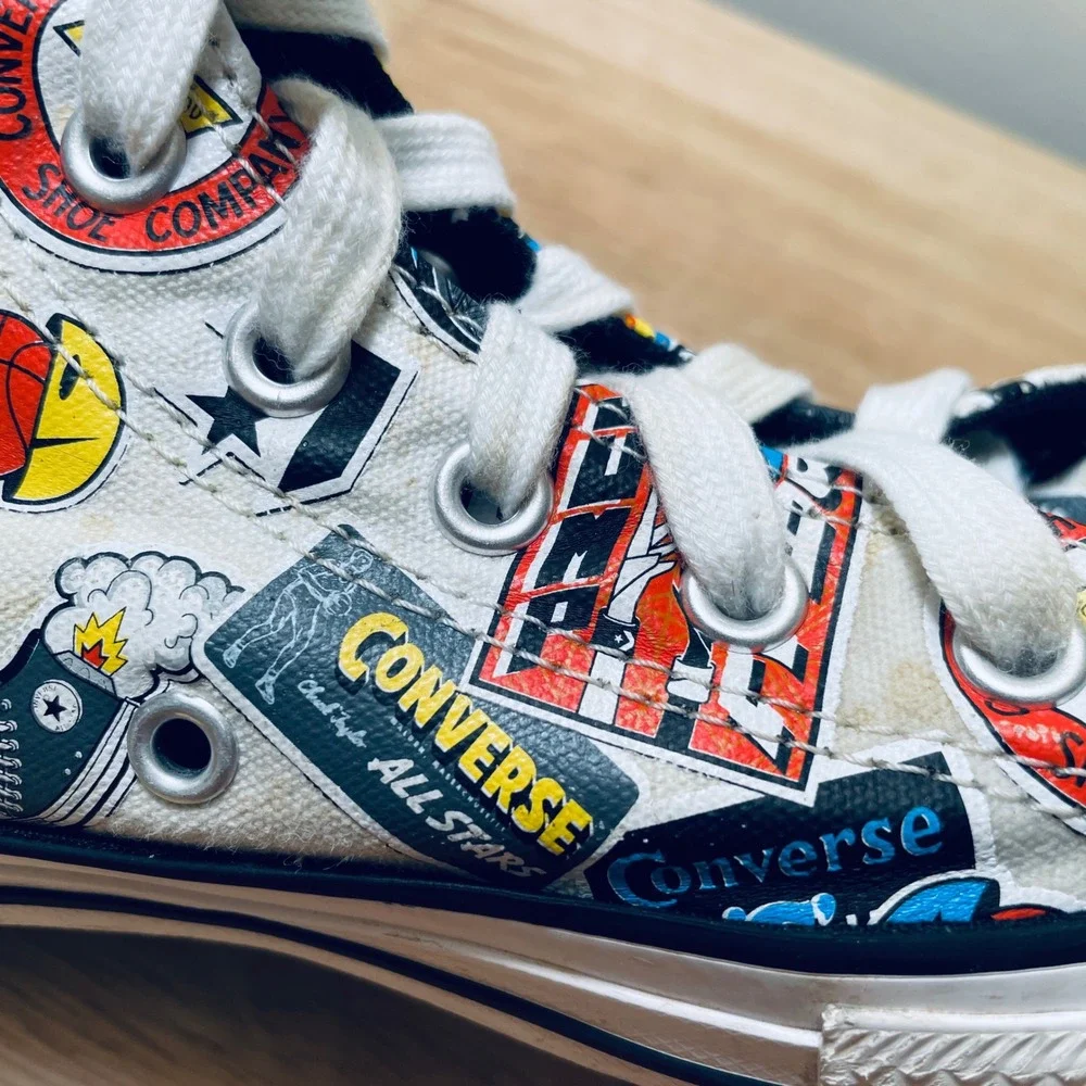 Converse Chuck Taylor All Star High Top Sticker Collage Print Junior 3